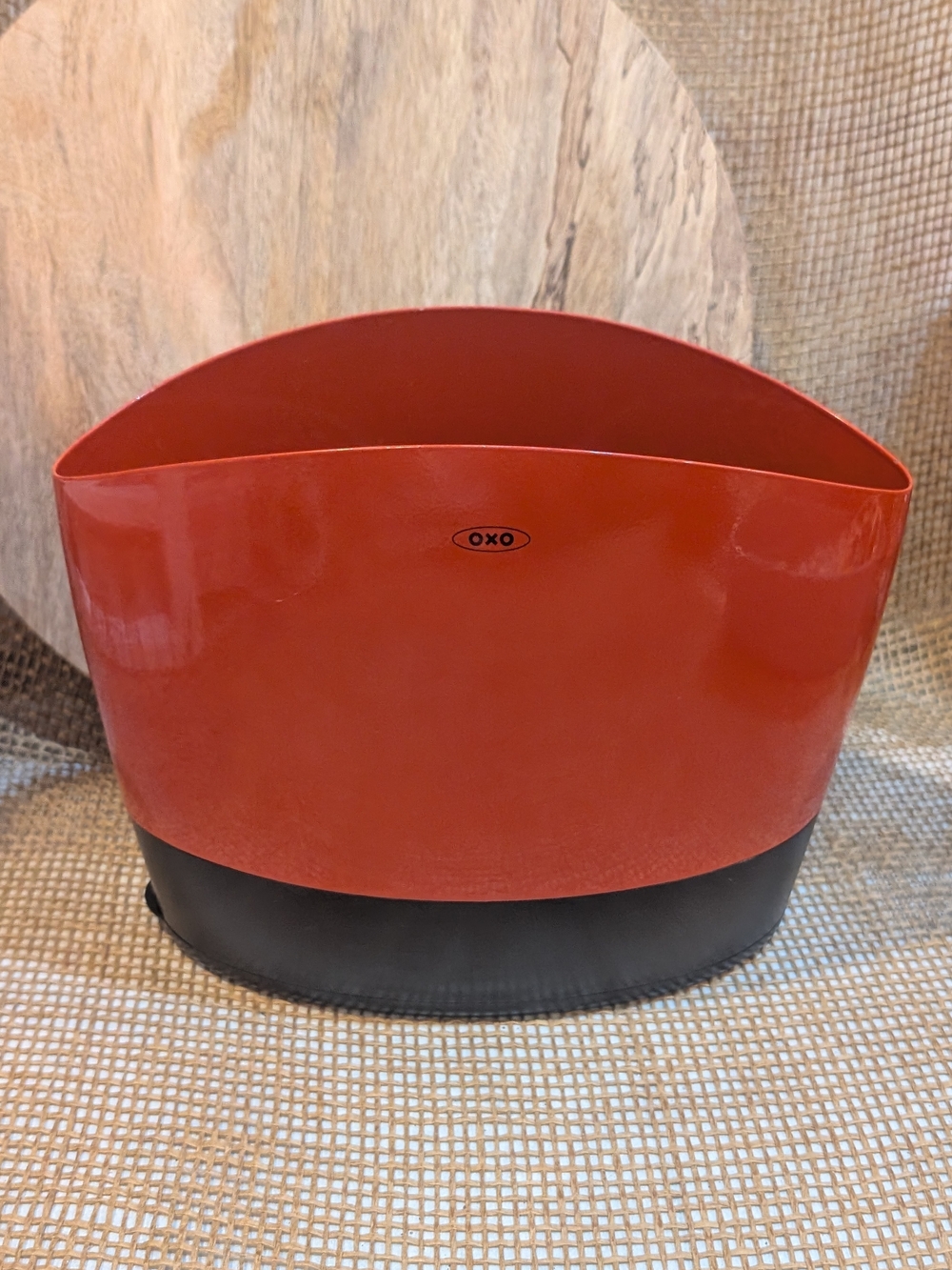 OXO Red Steel Oval Utensil Holder
